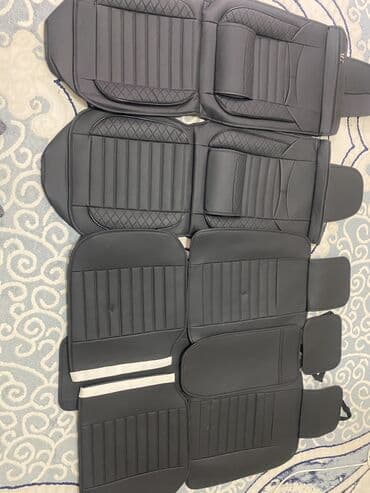купить чехлы на сиденья авто: Чехлы Экокожа, С подушкой, цвет - Черный, Toyota, Новый — 3