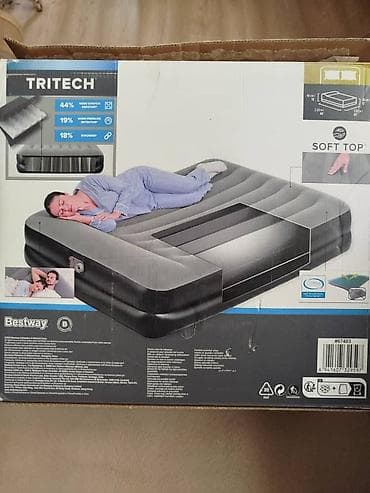 для двоих: Надувная двуспальная кровать Bestway Tritech Soft Top — 2