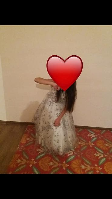 Школьная форма: Детское платье, цвет - Белый, Новый — 2