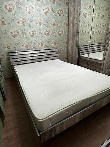 Балдар эмереги: Уктоочу бөлмө гарнитуру, Колдонулган, Эки кишилик керебет, Шкаф, Комод, Кыргызстан, ДСП, Өзү алып кетүү — 5