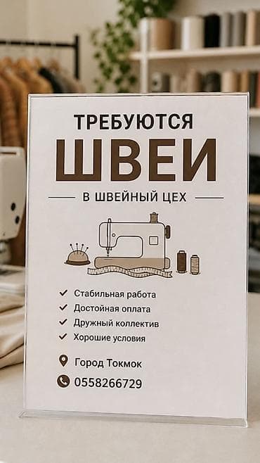 компьютерная вышивальная машинка: Вакансия: швеи в швейный цех Что предлагаем: - Стабильная работа - — 1