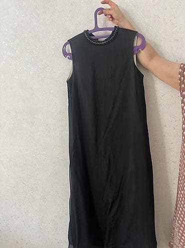 lining 38: Элегантное женское платье, двухслойное - в черном и нежный бежевый — 3