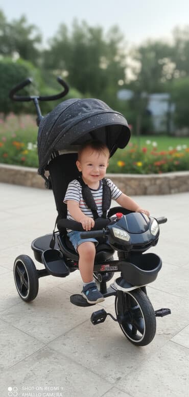 детская обувь с высоким берцем: Коляска, цвет - Черный, Б/у — 2