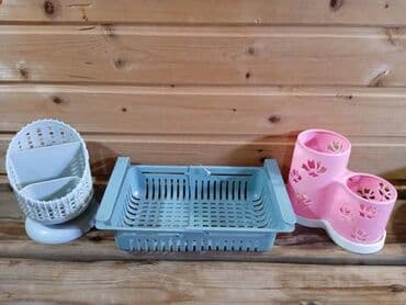 пластиковые панели на потолок фото и цена бишкек: Набор пластиковых органайзеров для кухни/ванной: - Подставка для — 3