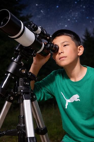 Рефракторный телескоп с треногой - Оптическая схема: классический at lalafo.kg Рефракторный телескоп с треногой - Оптическая схема: классический