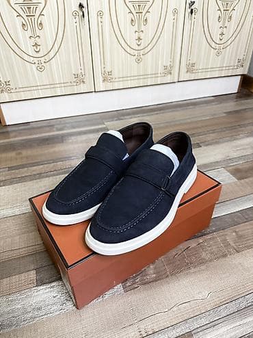 мокас: Лоферы, 40, Loro Piana, Б/у, цвет - Синий, Самовывоз, Платная доставка — 1