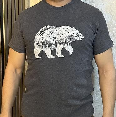 рубашка голубая: Мужские футболки с принтом, классический крой, короткий рукав, круглый — 2