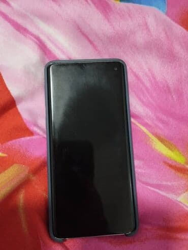 адаптер оригинал: Samsung Galaxy S10, Б/у, 128 ГБ, цвет - Черный, 2 SIM — 4