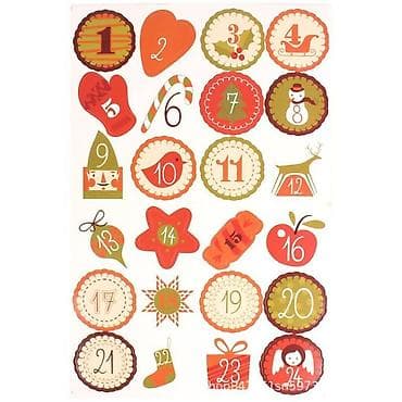 Модемы и сетевое оборудование: Наклейки – Advent Calendar, набор из 24 штук 🎄✨ Набор декоративных — 1