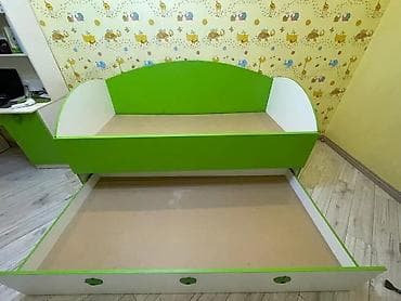 Детская мебель: Детская кровать с выдвижным нижним ящиком/спальным местом - Цвет — 2