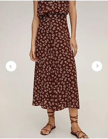 samsung a90: Юбка MANGO миди из легкой струящейся ткани с цветочным принтом. 100% — 1