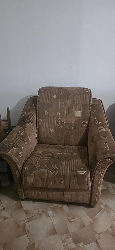 тапчаны аренда: Комплект мягкой мебели, Б/у, цвет - Коричневый — 4