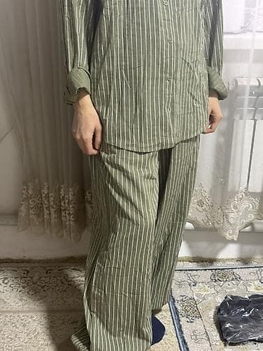 пиджама авокадо: Пижама в полоску, комплект из двух предметов: - Рубашка на пуговицах с — 2