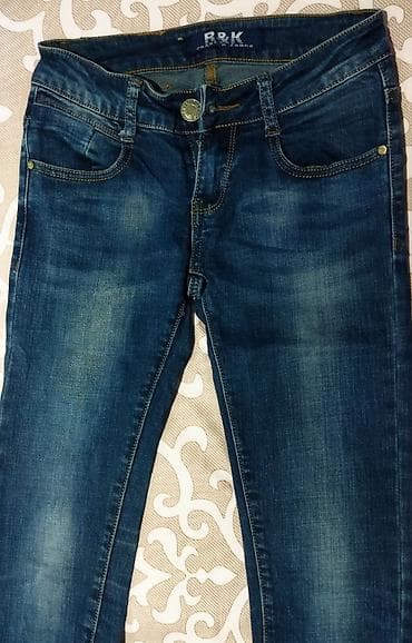 мех на куртку: Джинсы R&K Fashion Jeans, скинни/узкий крой. - Цвет: темно-синий — 2