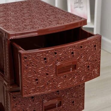 тумбы пластиковые: Комод 4-х секционный «Декор. Ажур», цвет коричневый Комод «Декор» — 3