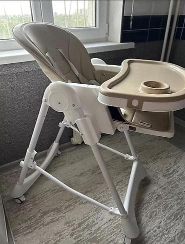 pop it: Стульчик для кормления (бежевый) - Универсальная модель 2-в-1 — 1