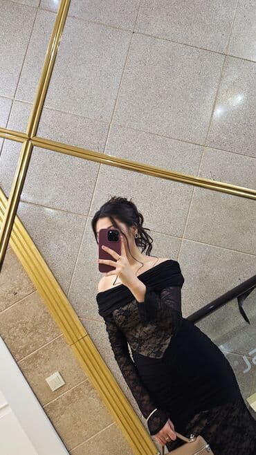 платья трикотажные с длинным рукавом: Вечернее платье, Длинная модель, Велюр, С рукавами, S — 5