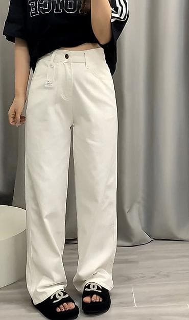 шым жынсы: Джинсы классического кроя из тонкого денима. Разные оттенки синего и — 5