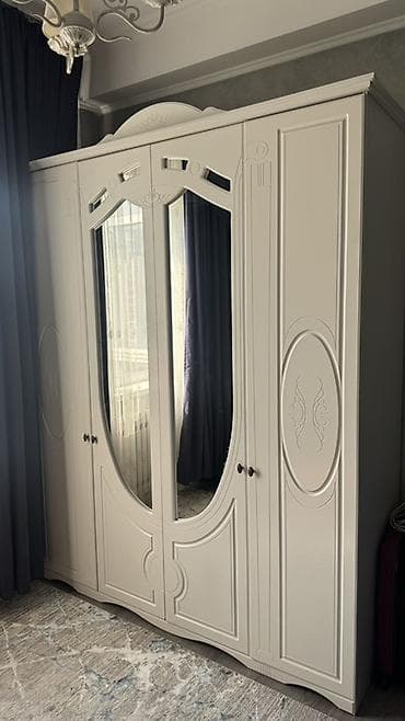 Спальные гарнитуры: Спальный гарнитур, Шкаф, МДФ, цвет - Бежевый — 2