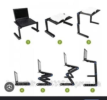 foldable table: Складной стол для ноутбука, цвет - Черный — 3