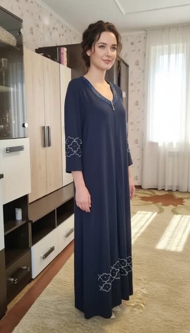 домашние халаты больших размеров: Халат, Трикотаж, Турция, L — 1