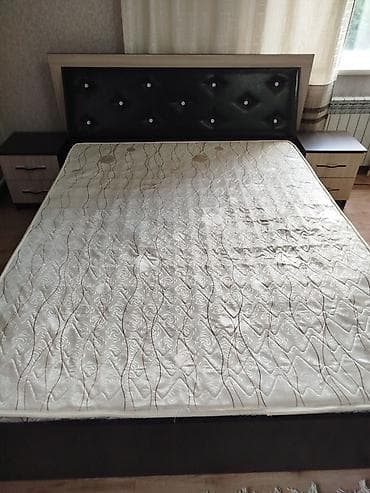 Мебель: Двуспальная кровать, Б/у, С матрасом, длина - 200 см — 3