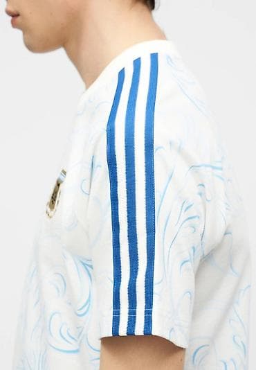 Мужская футболка, S, M, L, Adidas, Новый, цвет - Белый, Платная доставка — 5