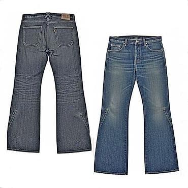 second hend: Джинсы брюки штаны клеш (bootcut) в стиле Y2K / Vintage Уникальные — 1