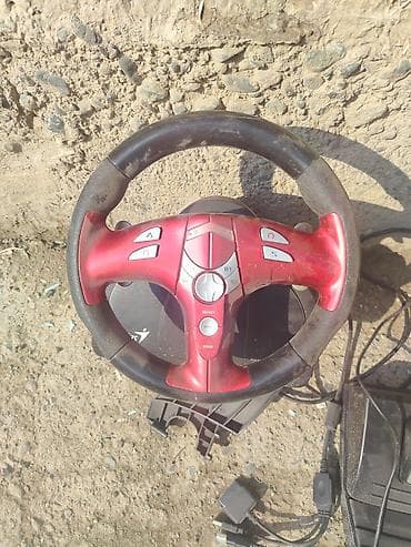 руль симулятор вождения: Игровой руль Genius с педалями - Полноразмерный руль с резиновыми — 2