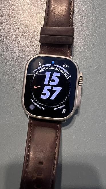 apple watch ultra 1: Смарт-часы в стиле Apple Watch Ultra с кожаным ремешком — 1