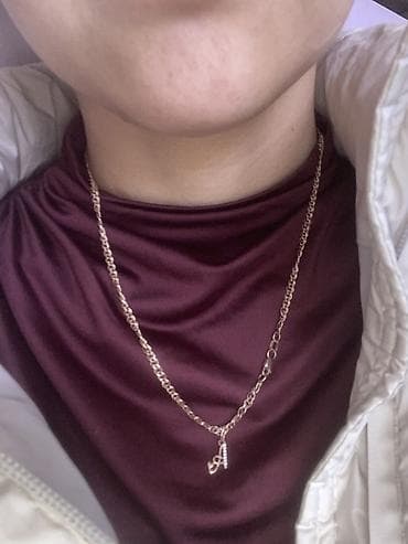 кристалл: Цепочка с подвеской 3.48гр 585 проба 50 см - Материал: золото — 1