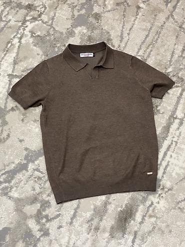 Футболки: Мужское поло U.S. Polo Assn. - Цвет: тёмно-коричневый - Классический — 3