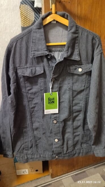 женские джинсовые куртки большого размера: Продаю джинсовая куртка 
размер 52-54 цвет серый — 1