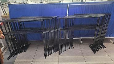 Металлические стойки/рамки для ограждения и организации очередей