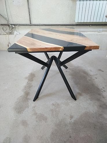 стол из эпоксидки: Кухонный стол, Новый, Прямоугольный, Нераскладной — 6