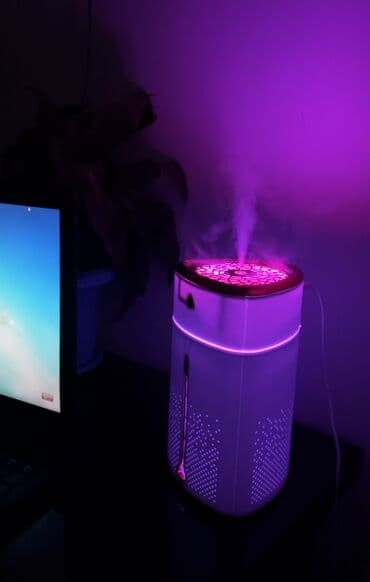 корейский телефон: Увлажнитель воздуха Паровой, Настольный, Ночной режим, Подсветка экрана, Ароматизация воздуха — 1