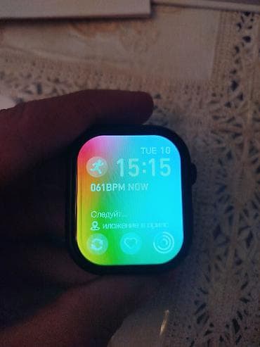 apple 4: Смарт-часы - Экран 2.0" (указано на коробке), сенсорный, с яркими — 8