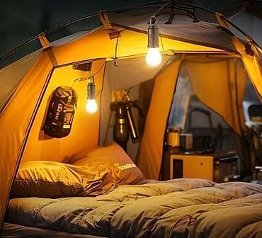 study lamp: Портативная кемпинговая лампа-«лампочка» с карабином и солнечной — 3
