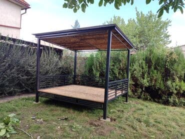 садовые беседки: Тапчан 3 x 3 x 3 м, Металл — 15