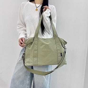 Сумка-шопер/тоут с длинным ремнем - Цвет: оливково-зелёный -