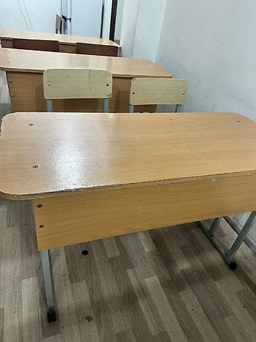 столы для обучения: Комплект парты и стула, Б/у, Самовывоз, цвет - Бежевый — 5