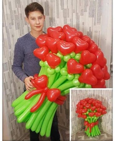 надувной баллон для детей: Цветы из шаров фотозона Букеты воздушные шарики мишки из шаров фигуры — 6