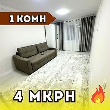 Кыймылсыз мүлк: 1 бөлмө, 32 м², 104-серия, 1 кабат, Евроремонт — 1