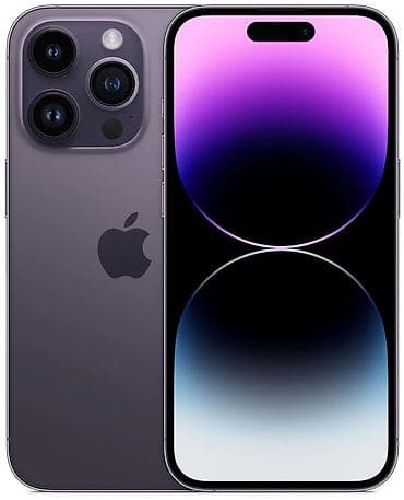 айфон lla: IPhone 14 Pro, Б/у, 256 ГБ, Deep Purple, Зарядное устройство, Чехол, Коробка, 79 % — 1