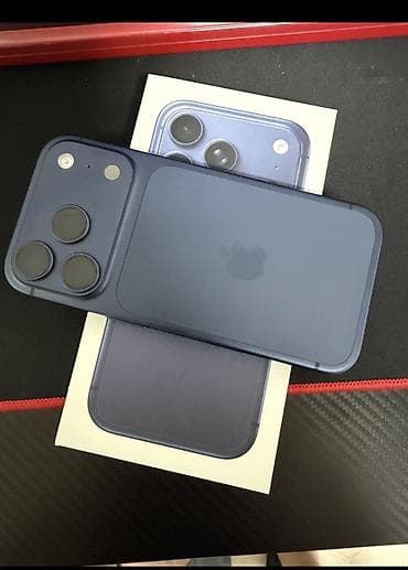 айфон новый: IPhone 17 Pro, Б/у, 256 ГБ, Синий, Коробка, 100 % — 1