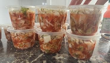 Домашнее кимчи в контейнерах 
Вкусно, остренько в меру
