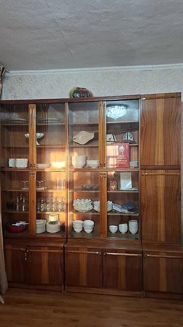 Стенка-шкаф, Тип стенки-шкафа: Модульная, Для зала, Особенности: Для хранения посуды