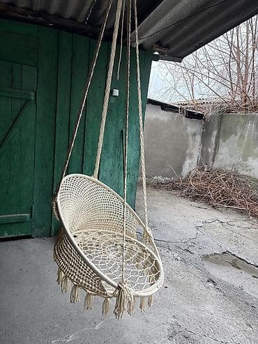 вешалка для одежды цена: Подвесное кресло, цвет - Белый — 2