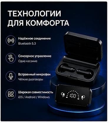 широкий монитор: Беспроводные наушники-вкладыши, Новый — 3
