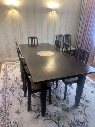 б у стол со стульями для кухни: Кухонный стол, Б/у, Прямоугольный, Нераскладной — 5